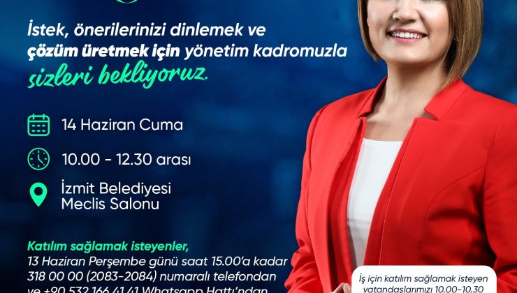 Başkan Hürriyet, Halk Günü  programı ile  İzmitlileri dinlemeye devam ediyor