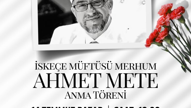 İzmit Belediyesi Ahmet Mete’yi 2’nci ölüm yıl dönümünde dualarla anacak