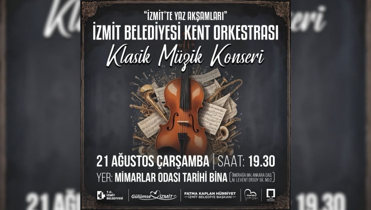 İzmit Belediyesinden Yaz Akşamlarına klasik müzik esintisi