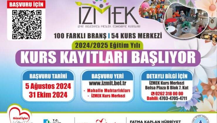 İZMEK’te yeni kayıt dönemi için başvurular başladı