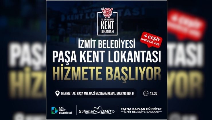 İkinci Kent Lokantası yarın Paşa’da hizmete başlıyor