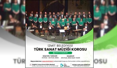 İzmit Belediyesinin Türk Sanat Müziği korosu için aday başvuruları başlıyor