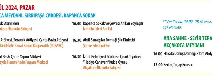 Kapanca Sokak Festivali 3’ncü gününde İzmitlilere keyifli anlar yaşatacak