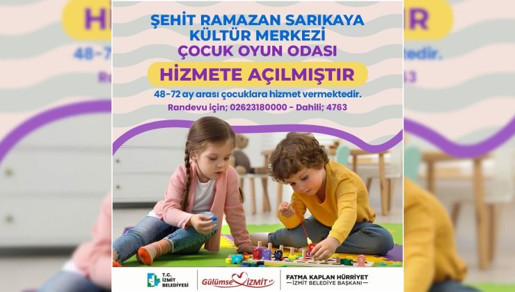 İzmit’te Masal Çocuk Oyun Odalarının sayısı artıyor