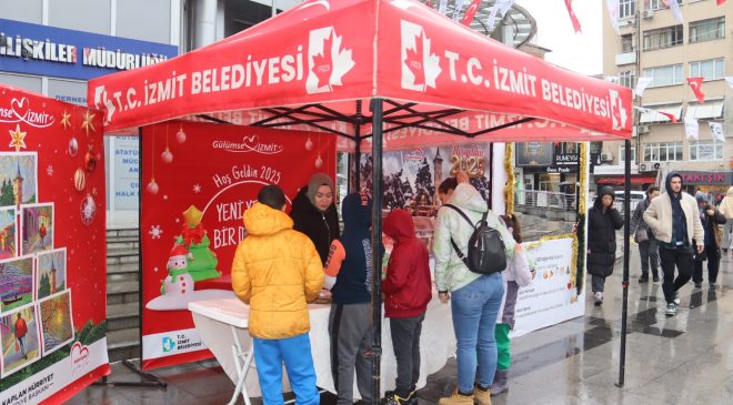 İzmit Belediyesi vatandaşların yeni yıl dileklerini toplamaya başladı