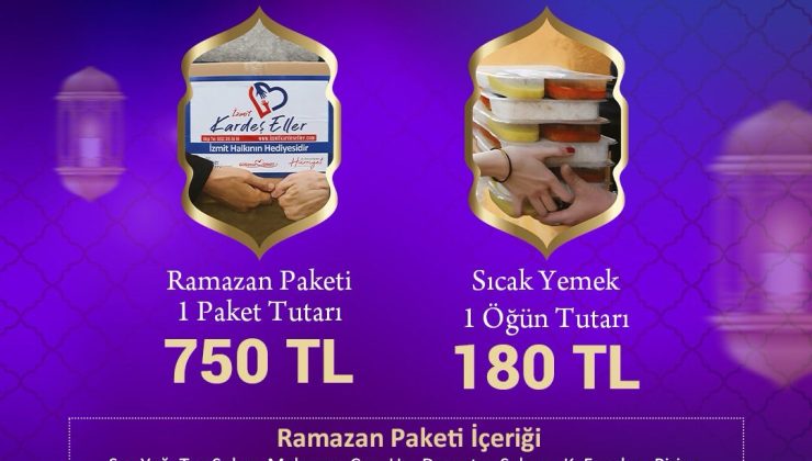 İzmit Belediyesinden Ramazan dayanışması